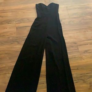 Black H&M Strapless Wide Leg Romper